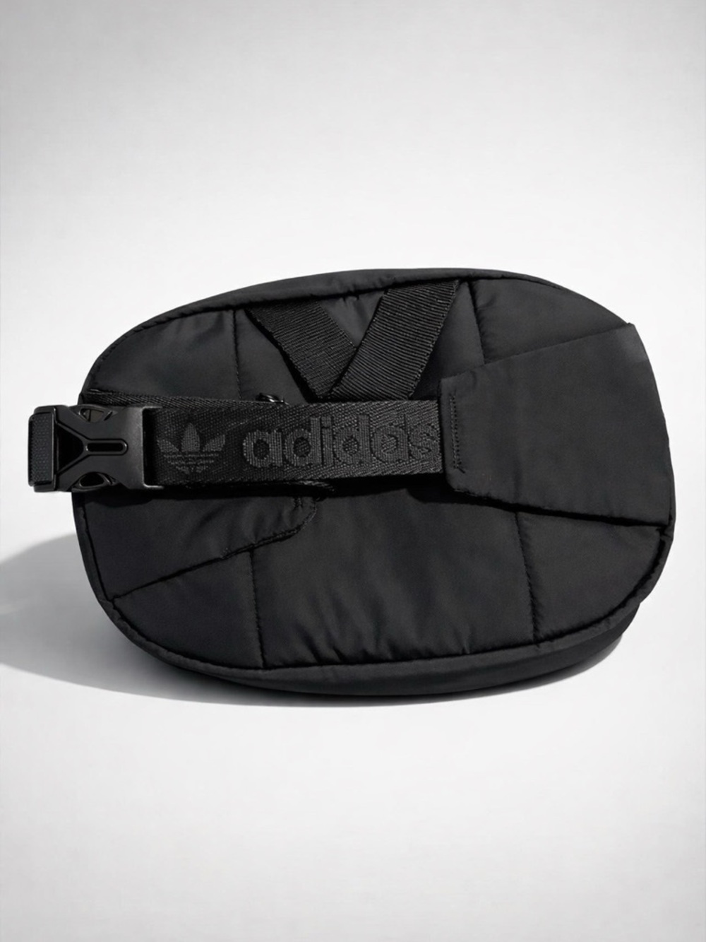 adidas Originals Black Trefoil Waist Bag with White Logo - Picture 2 of 6